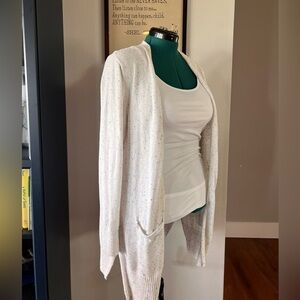 Old Navy Speckled White Cardigan